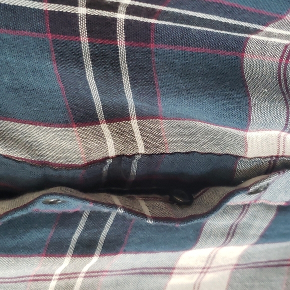 Lane Bryant plaid long roll up sleeves button down shirt size 18/20 - Picture 4 of 6